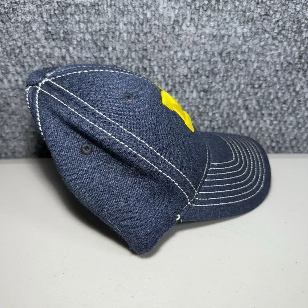 Adidas Michigan‎ Wolverines Hat Unisex Climalite Blue Size S/M Flex Fit Cap